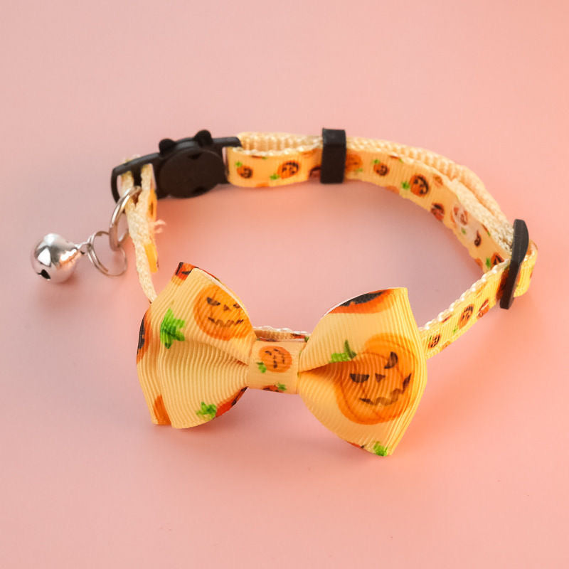 Spooky Bows Halloween Pet Collar Set