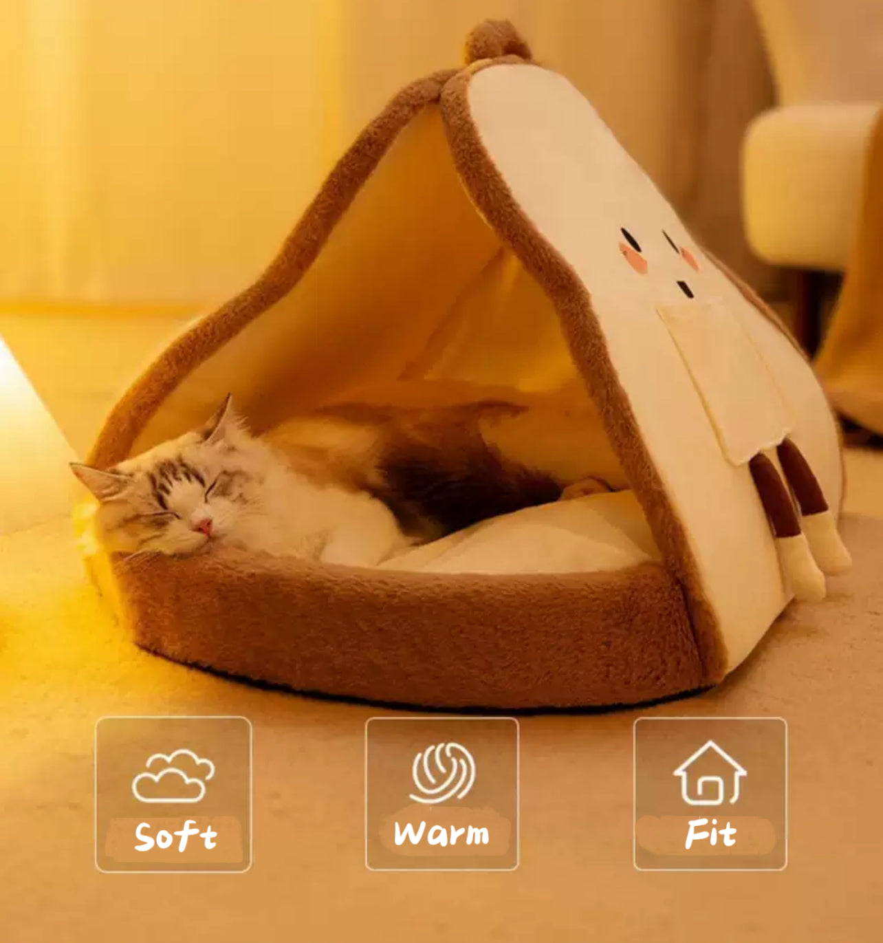 Toast Bread Soft Cattery Dog House