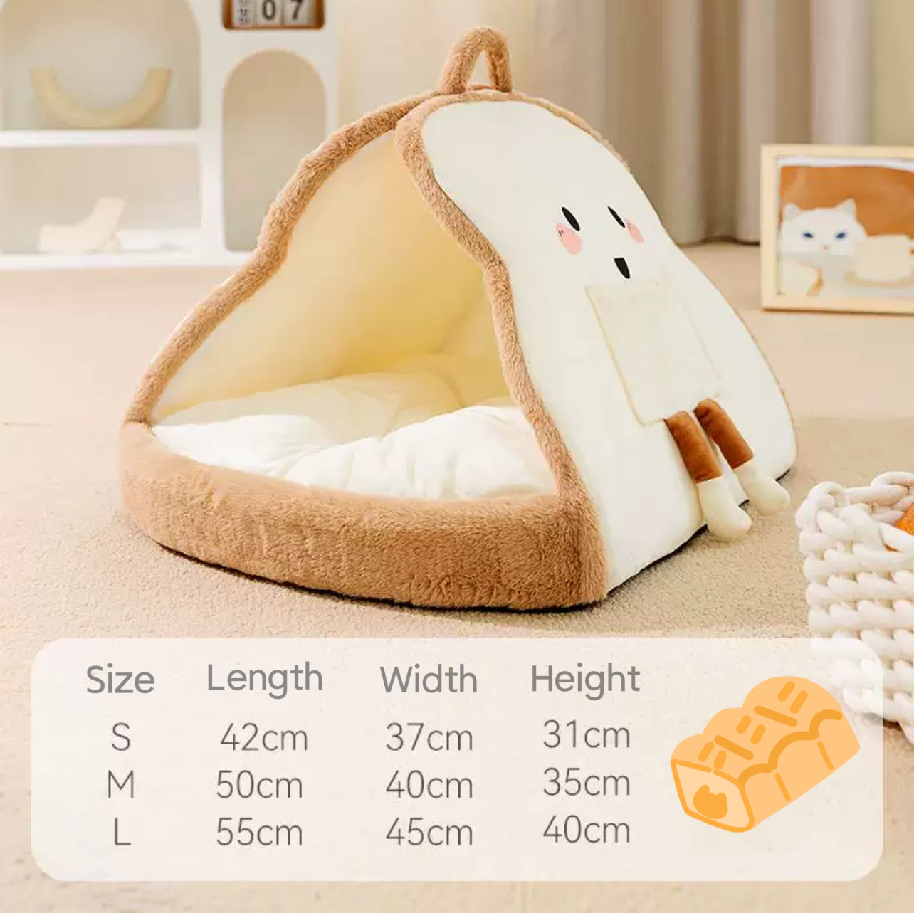 Toast Bread Soft Cattery Dog House