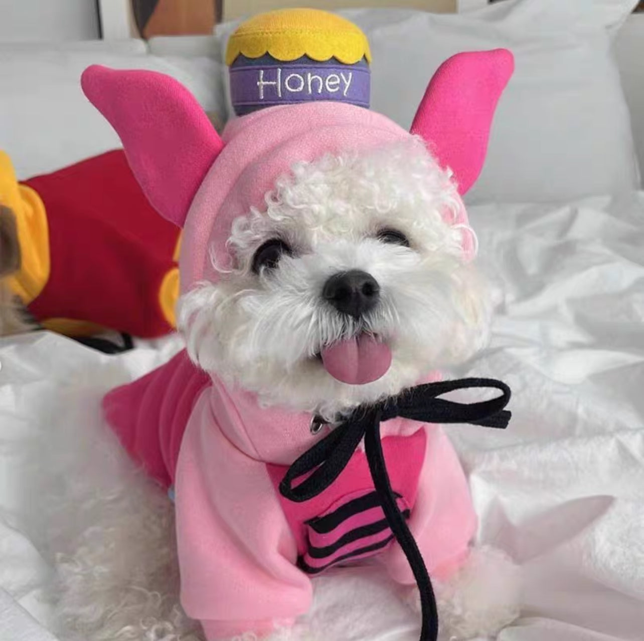 Sweet Pink Piggy Honey Pup Costume.